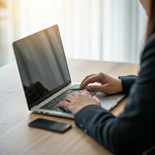 Professional accountant working virtually